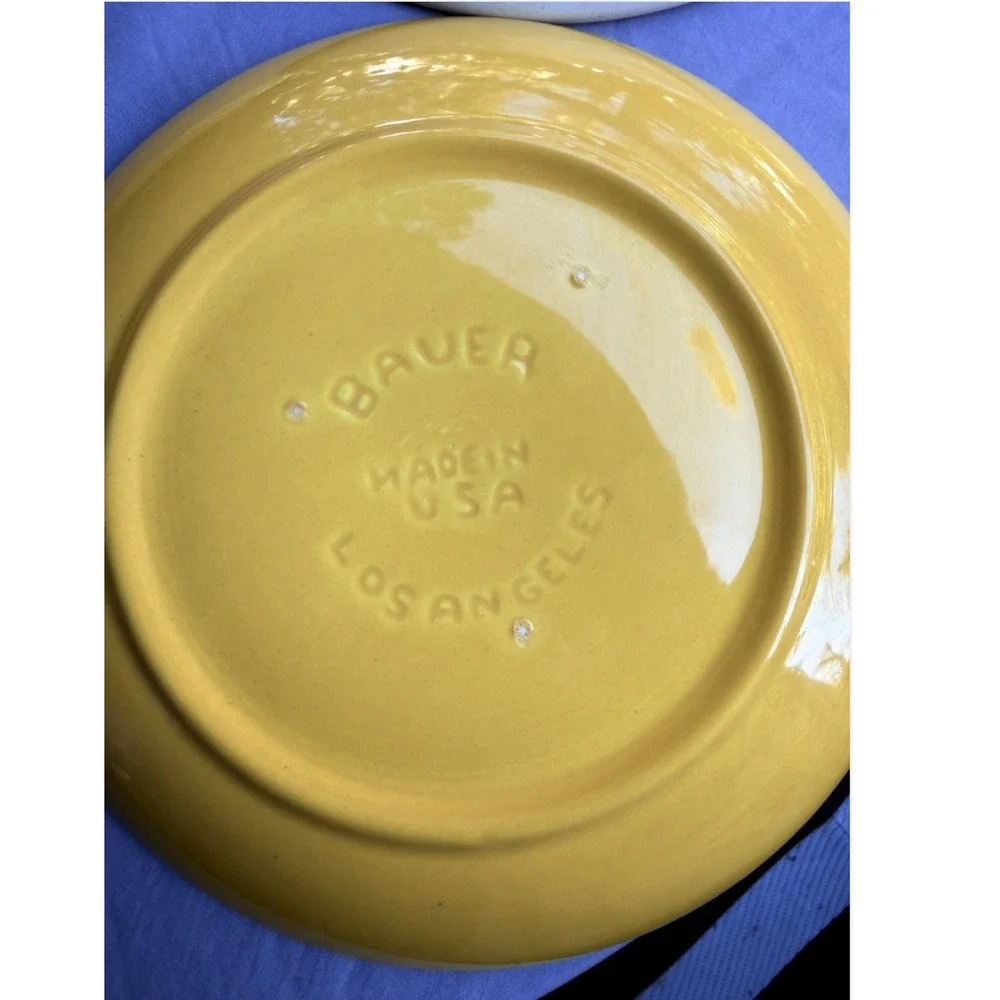 Vintage Bauer Pottery Ringware 9.5 inch Dinner Plates Choose Color Quantity